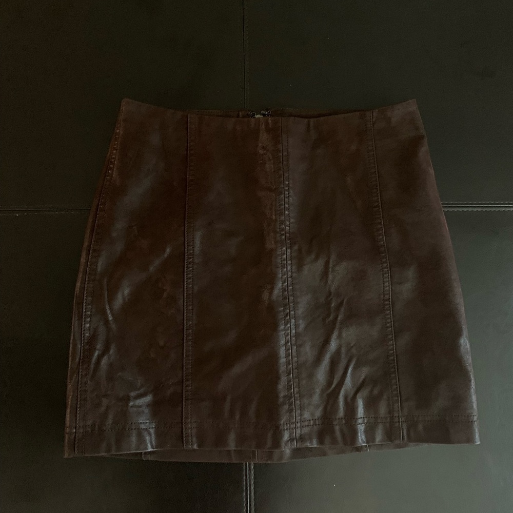 Free People modern femme faux leather skirt